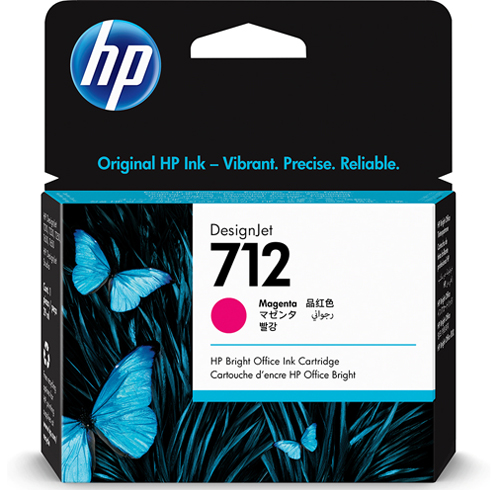 HP 712 magenta 29ml ink cartridge for CAD and design prints